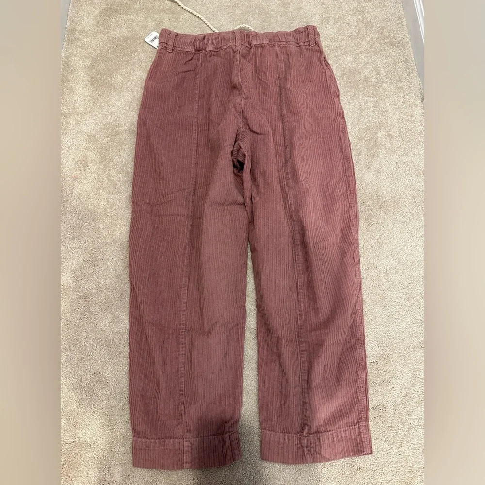 Free People Baggy Missing From Me Cord Barrel Pants XL Pink/Rose NWT - Picture 3 of 3